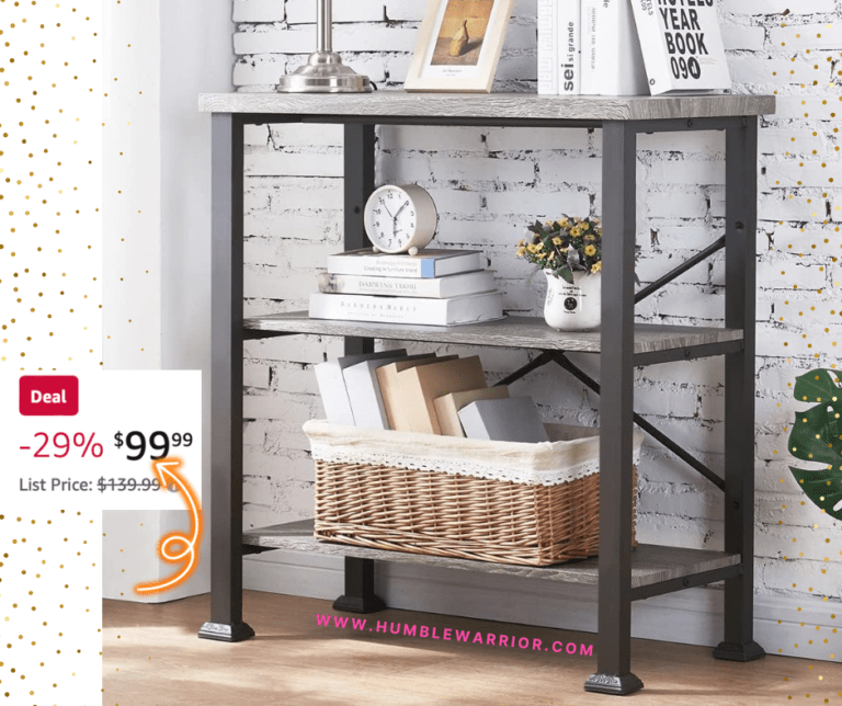 HOMBAZAAR 3-Tier Vintage Bookshelf!