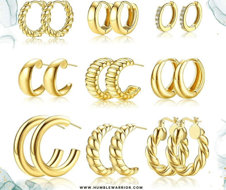 KRFY 9-Pairs of Hypoallergenic 14k Gold Plated Hoop Earrings!
