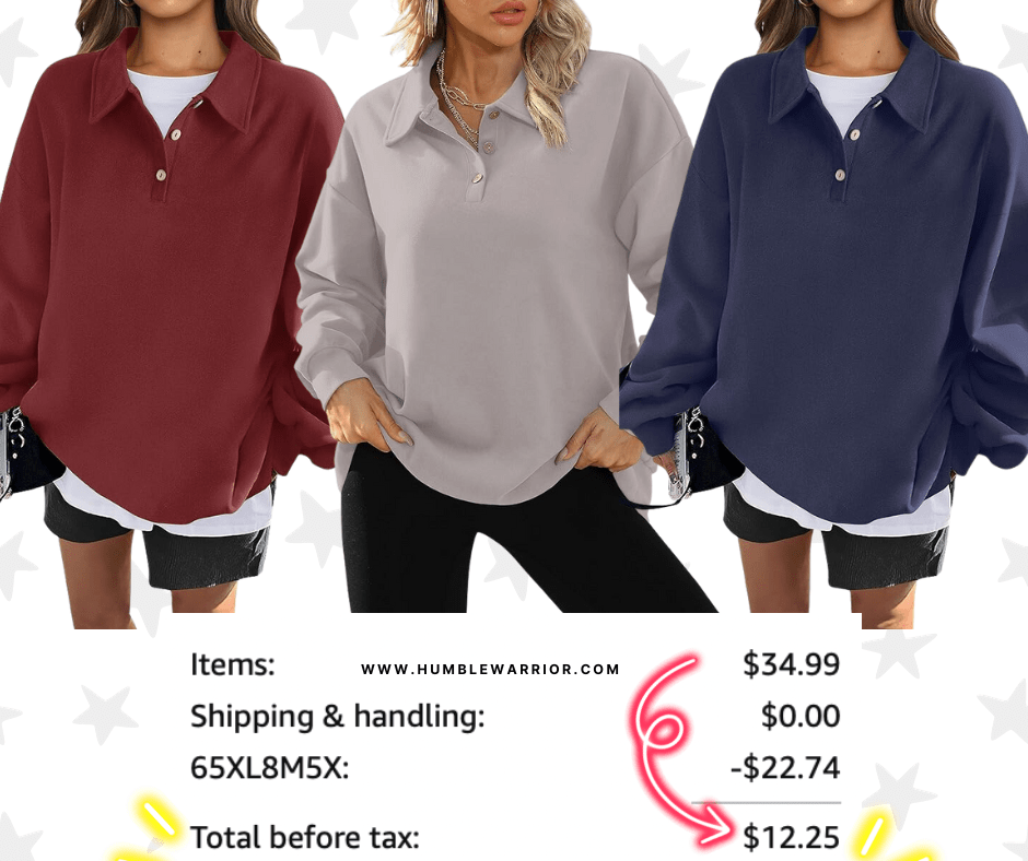 WIHOLL Oversized Pullover Sweatshirt!