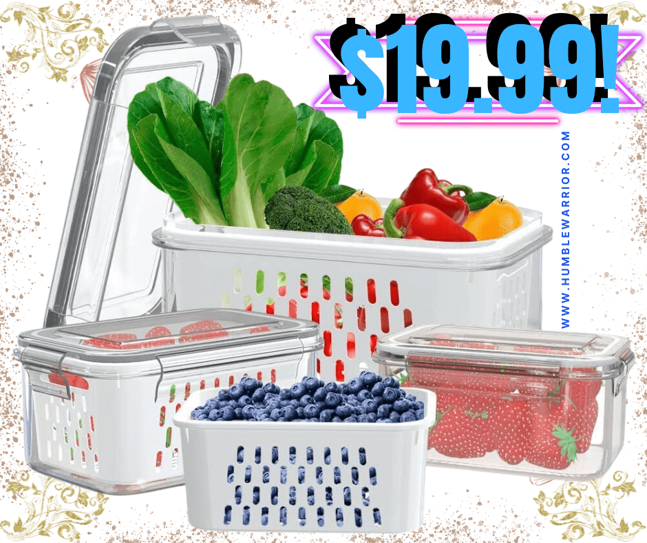Aagglly 2-Pack of Airtight Produce Saver Containers!