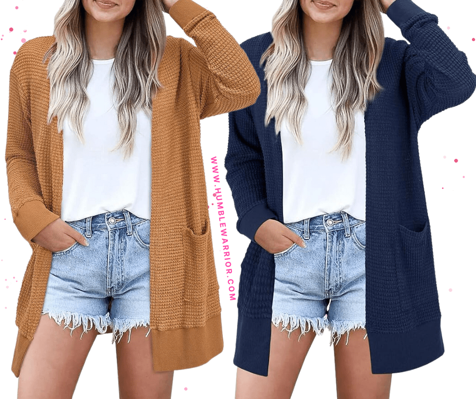 STYLEWORLD Lightweight Open-Front Cardigan Wi