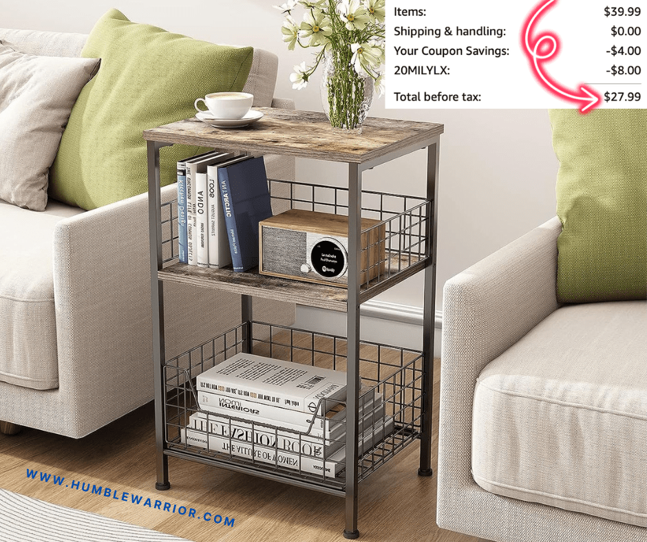 X-Cosrack Industrial Side Nighstand Storage Table!