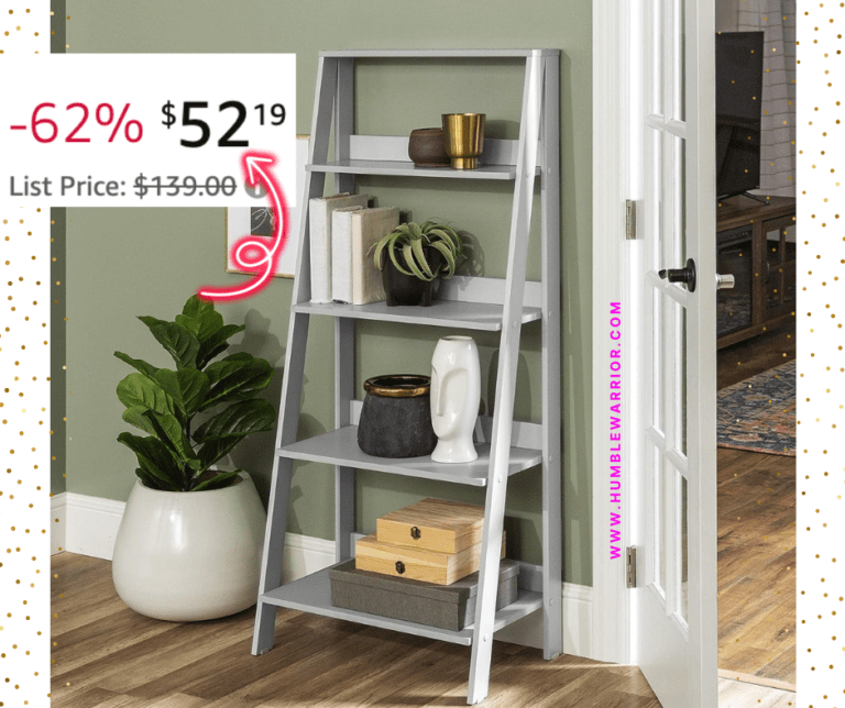Walker Edison Sophia Modern 4-Shelf Ladder Bookcase!