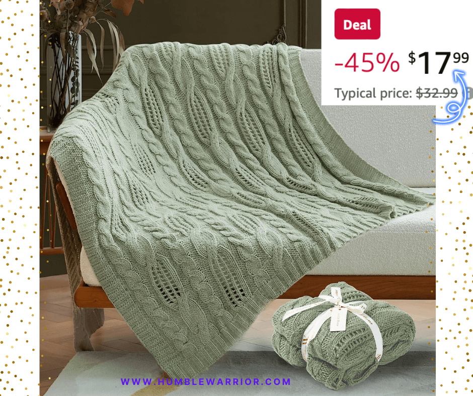 Amelie Home Cable Knit Throw Blanket!