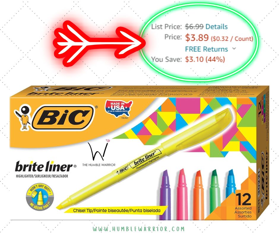 2-Pack BIC Brite Liner Highlighters!!