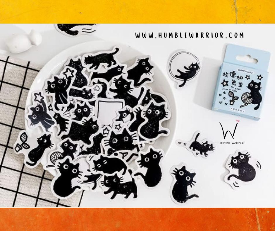 SEMATA 45Pcs Kawaii Cat Stickers!