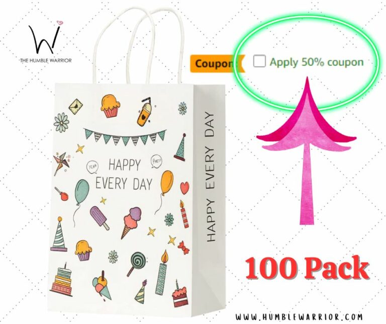 100 Pack RACETOP White Kraft Paper Gift Bags!!