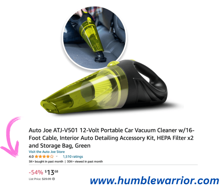 Auto Joe ATJ-V501 12-Volt Portable Car Vacuum