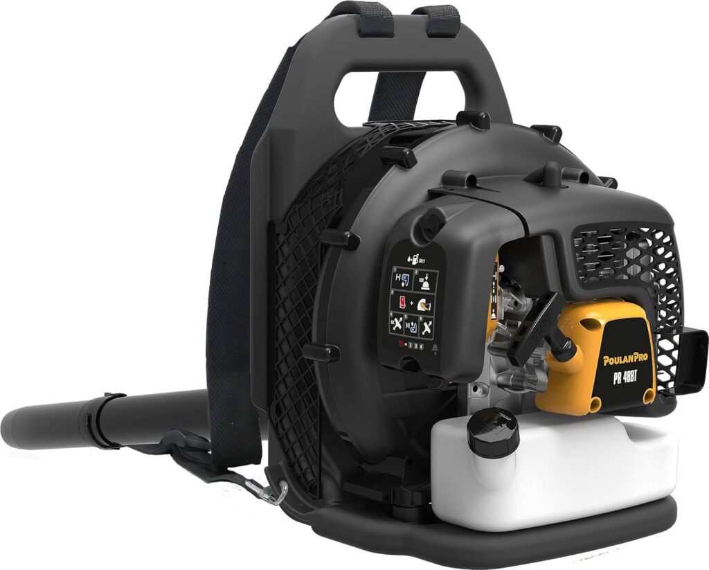 Poulan Pro PR48BT, 48cc 2-Cycle Gas 475 CFM 200 MPH Backpack Leaf Blower