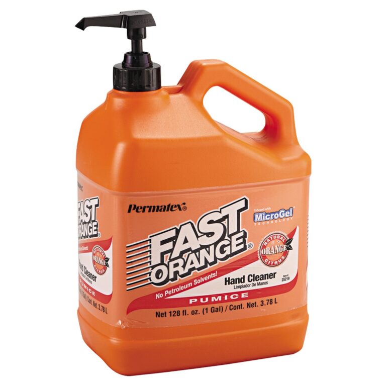 4.7⭐️ Permatex 25219 Fast Orange Pumice Lotion Hand Cleaners, Citrus, Bottle with Pump, 1 gal, 128 Fl Oz (Pack of 1)
