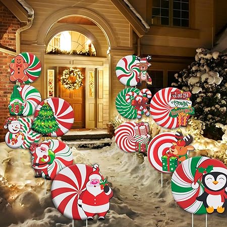MERRYTASTIC Christmas Candy Yard Signs!!