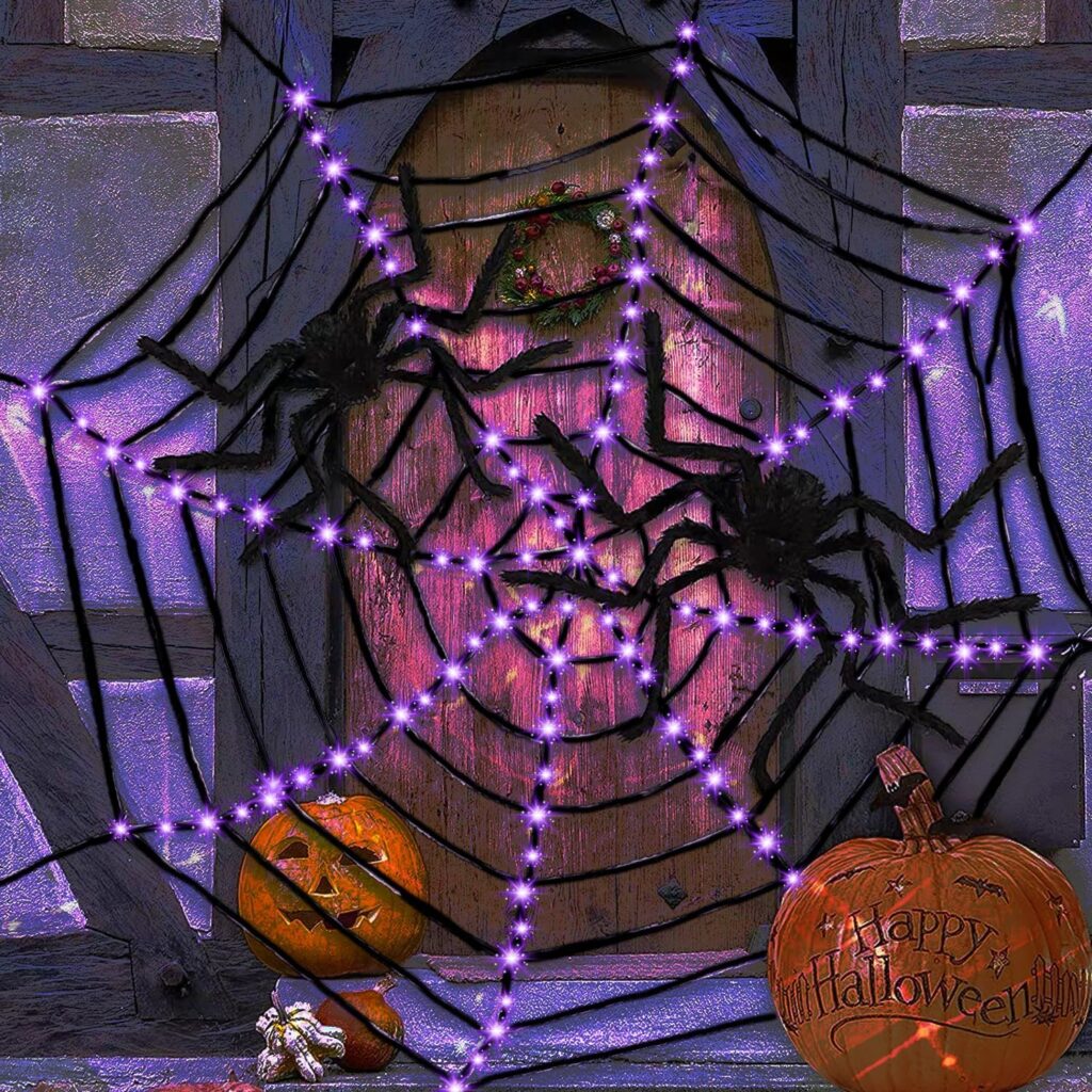 12FT Spider Web with Spiders!!
