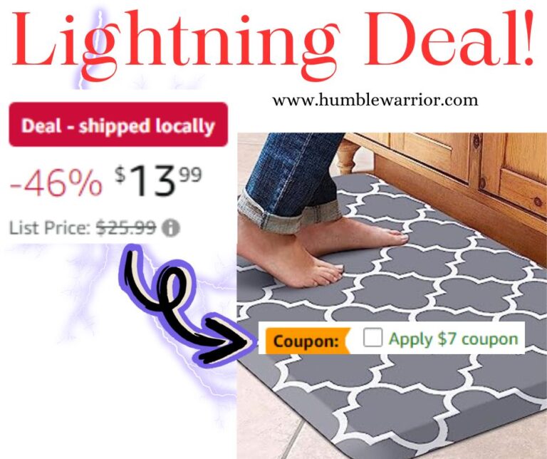 Lightning on WISELIFE Cushioned Anti-Fatigue Kitchen Mat!