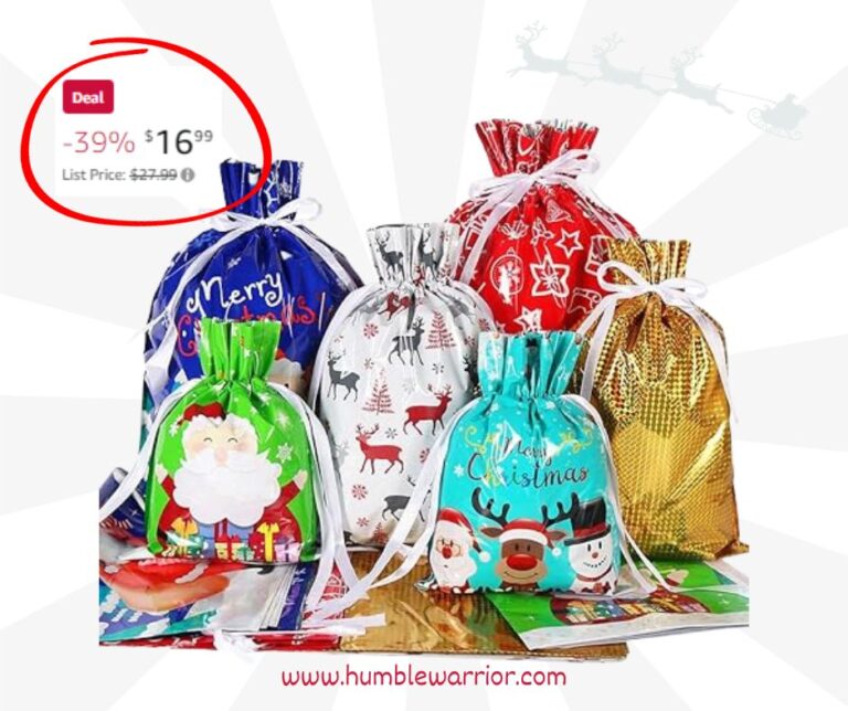 30 Holiday Drawstring Gift Bags