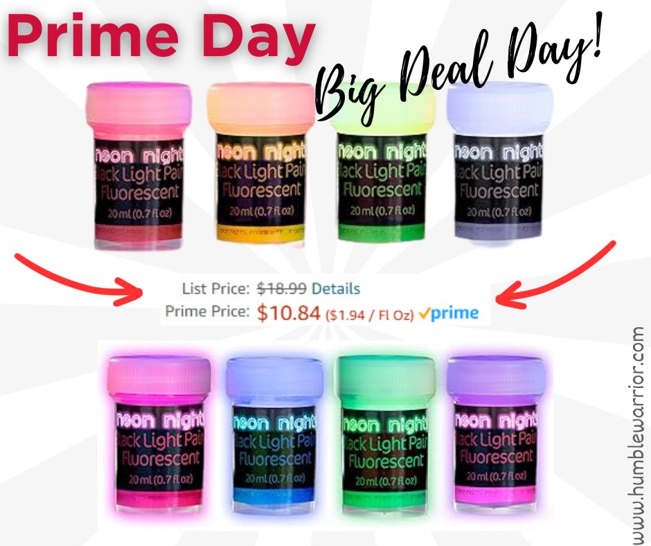 Neon Nights Glow in the Dark Paint, 8 Pack