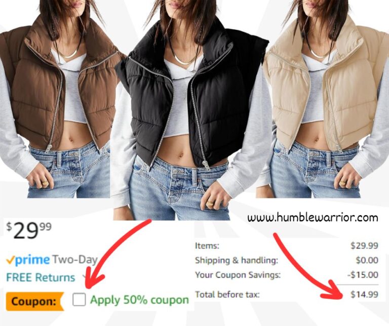 EVALESS Crop Puffer Vest