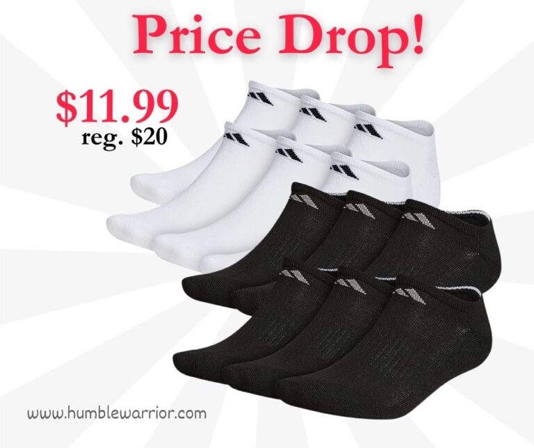Adidas Men’s Athletic Cushioned No Show Socks