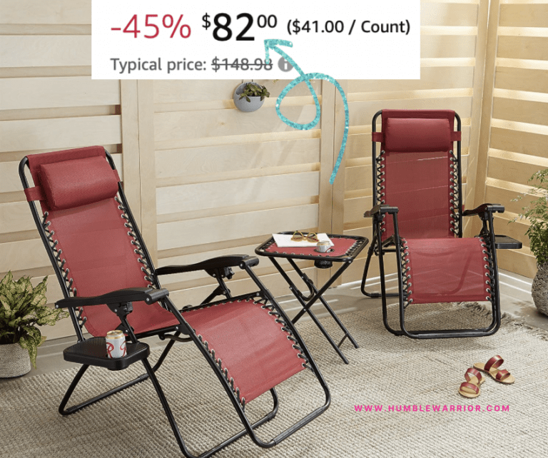 Amazon Basics 3-Piece Lounge Chair Set + Side Table!