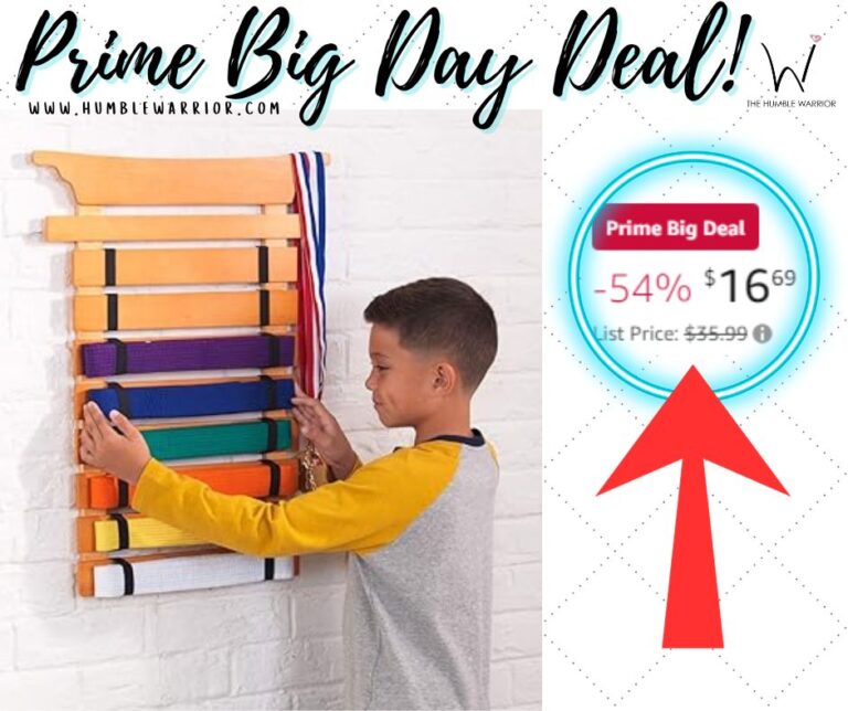 KidKraft Martial Arts Wooden Belt Holder Hanging Display for 8 Belts!