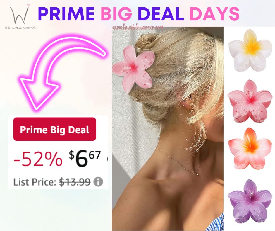 Large Claw Clips Flowers