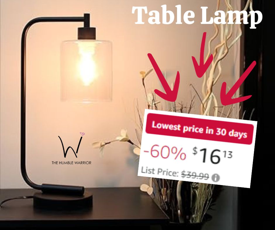 Antique Style Industrial Iron Lantern Table Lamp