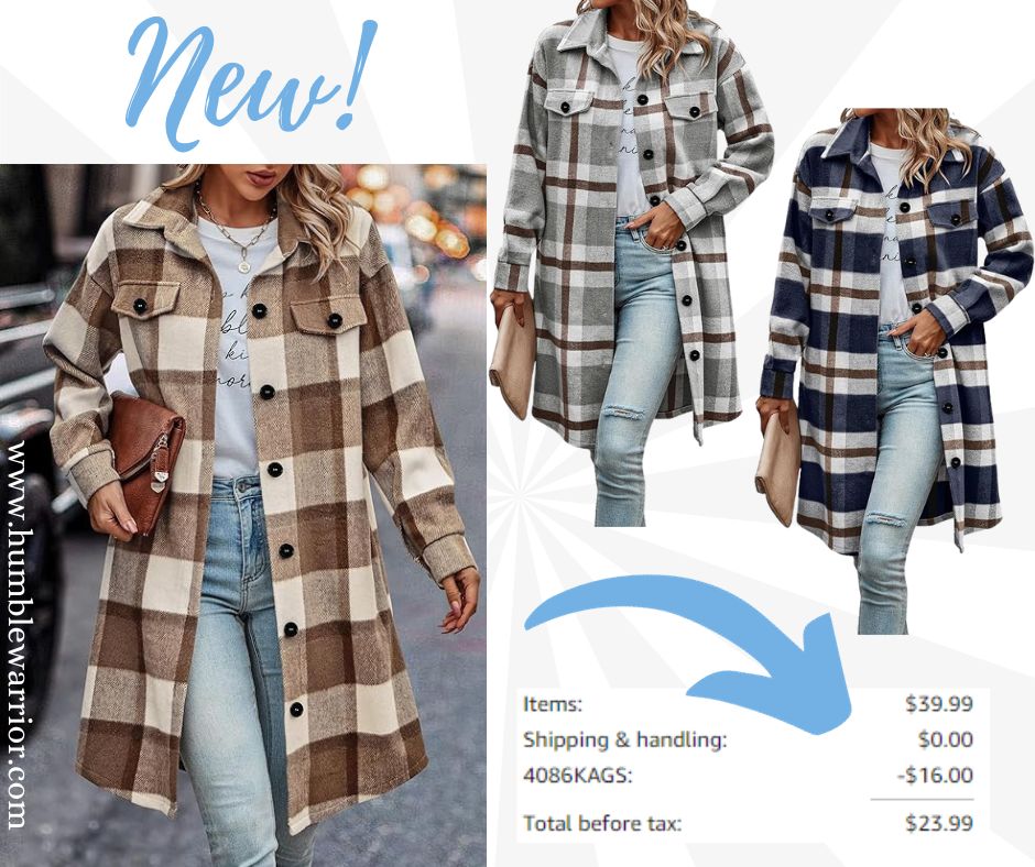 CCTOO Women’s Plaid Flannel Shacket