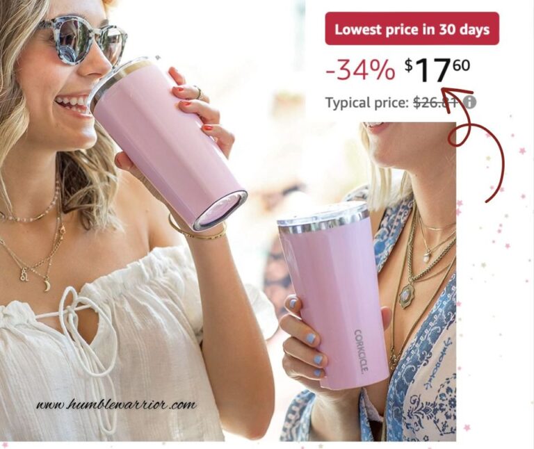 Corkcicle light pink 16 ounce tumbler