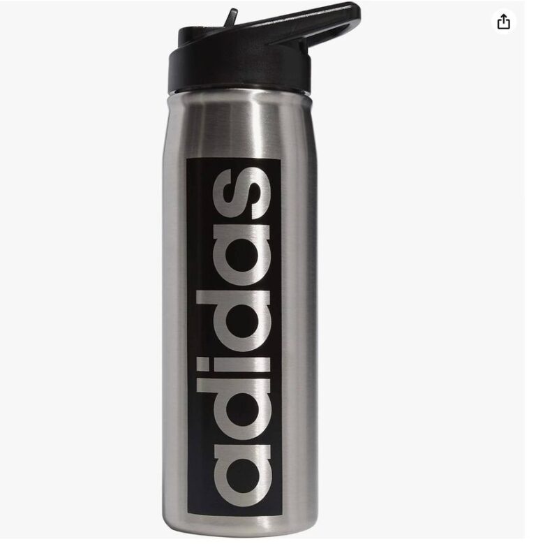adidas (20 oz) Straw Top Metal Water Bottle