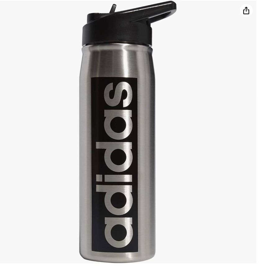 adidas (20 oz) Straw Top Metal Water Bottle