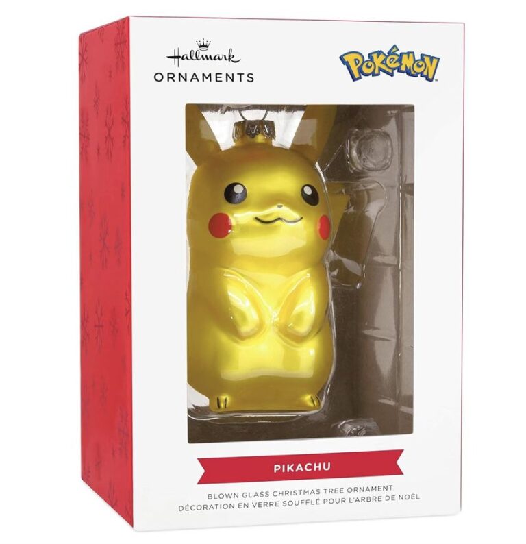 Hallmark Pokémon Pikachu Blown Glass Christmas Ornament