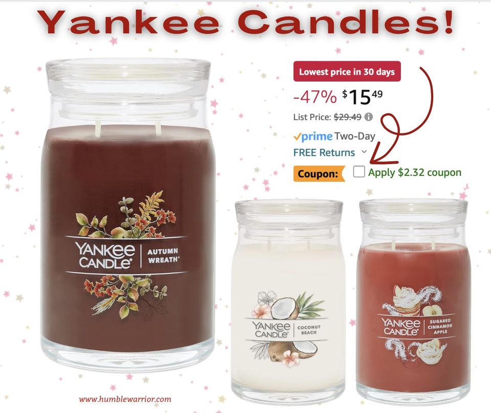 Yankee Candle 2 wick 20 ounce candles