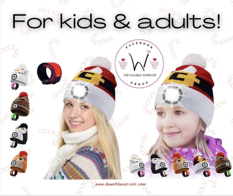 festive hats featuring a rechargeable headlamp