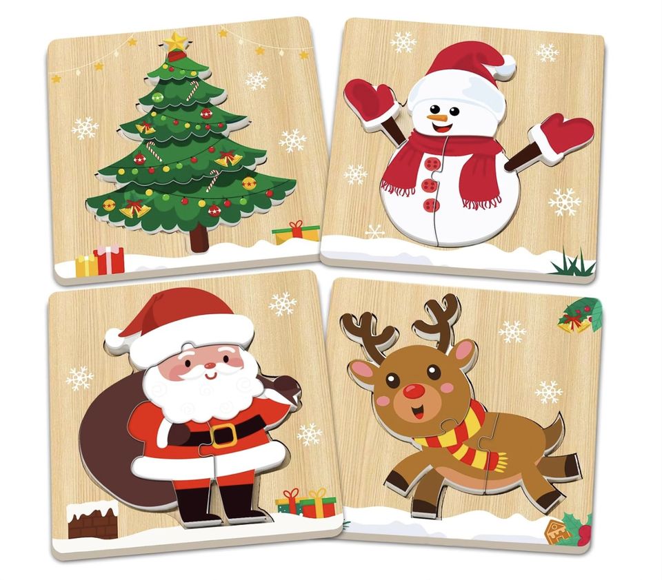 wooden hoiday puzzles