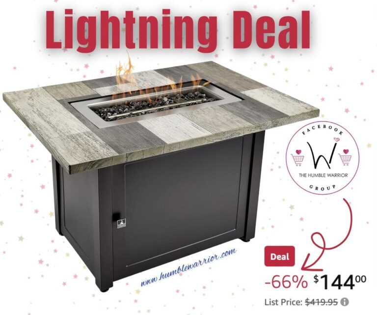 Ashton Gray 40×28” Rectangular Gas Fire Table