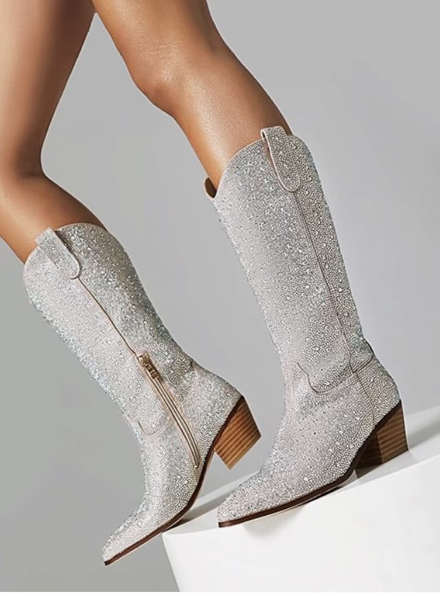 Joi4mis rhinestone boots