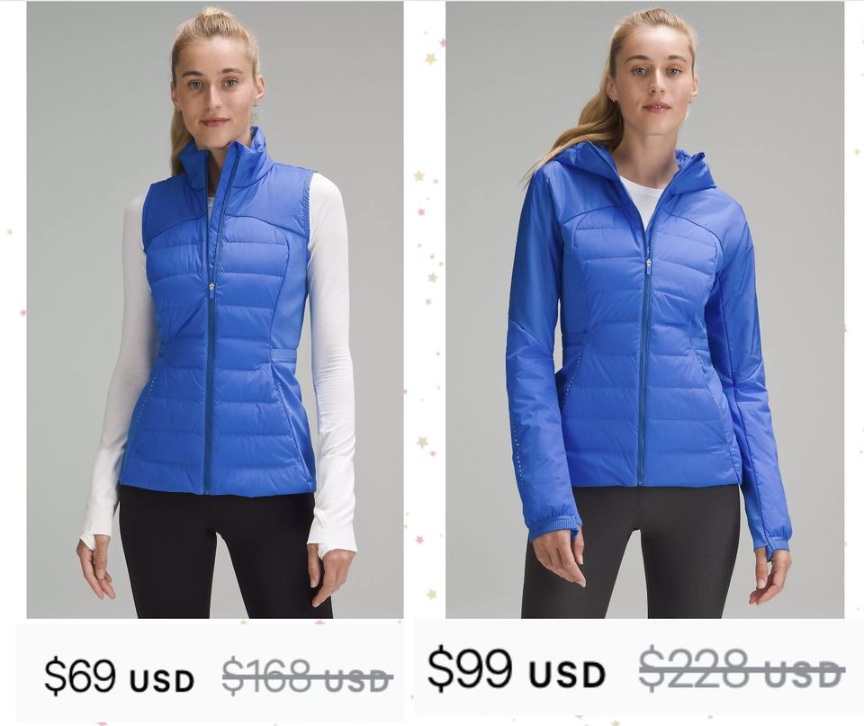 Lululemon fans! A vest and jacket on major drop.