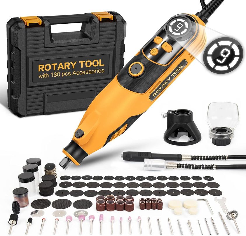 6 Speed Rotary Tool Kit W/Case & Lots of Bits