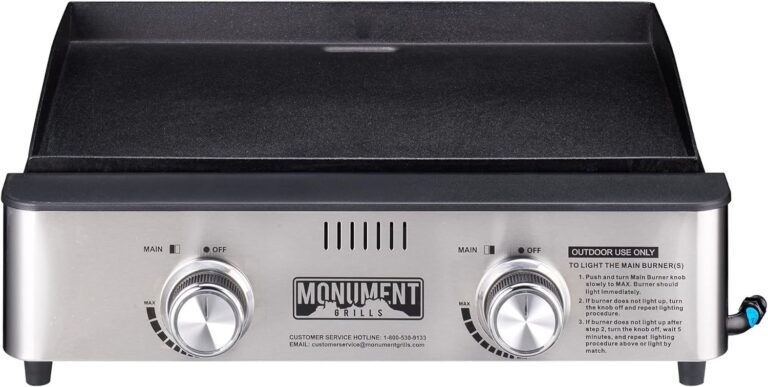 Portable Table Top Griddle Flat Top Propane Gas Grill Griddle