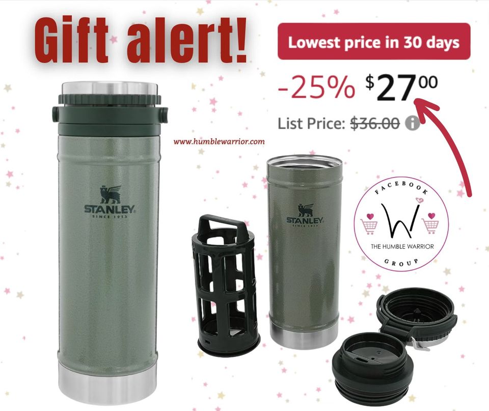 Stanley Travel Mug French Press 16oz with Double Vacuum Insulation