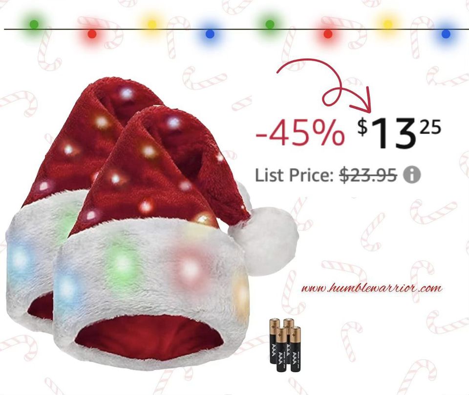 Winks light up Santa hats