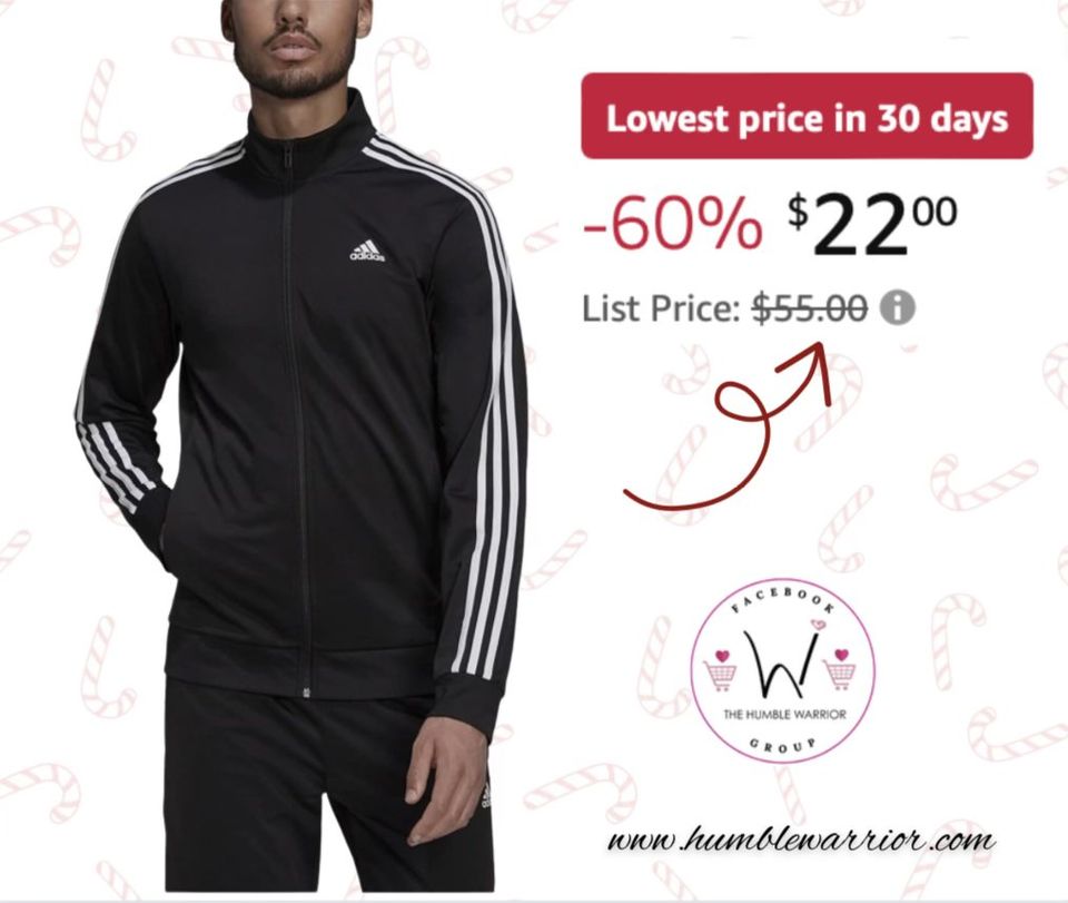 adidas Men’s Essentials Warm-up 3-Stripes Track Top