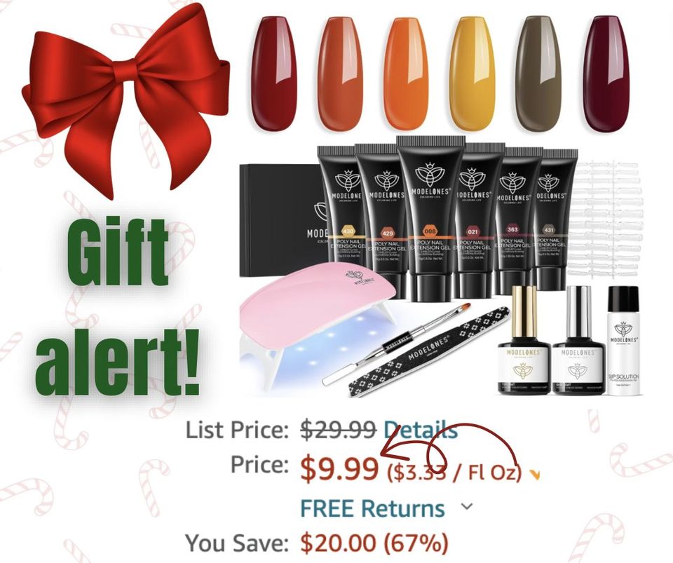 Modelones Poly Nail Gel Kit with Nail Lamp