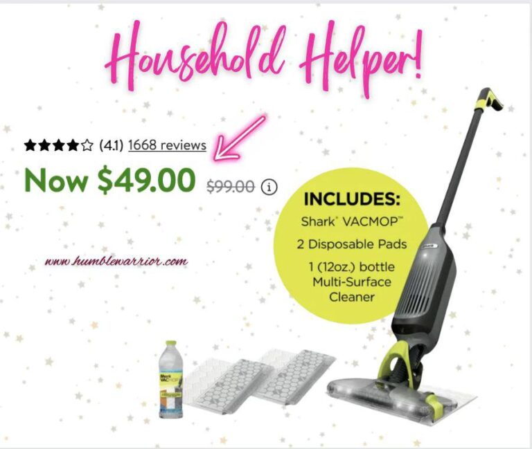 Shark VACMOP Cordless Hard Floor Vacuum Mop with Disposable Pad