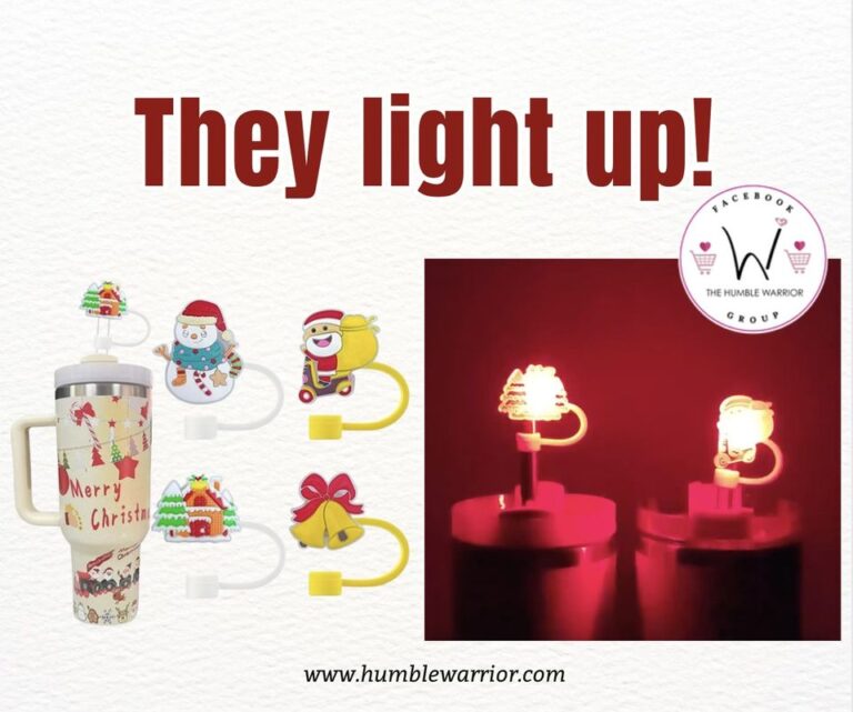 These festive straw covers LIGHT UP!