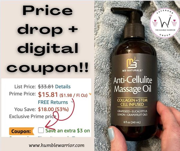 M3 Naturals Anti Cellulite Massage Oil