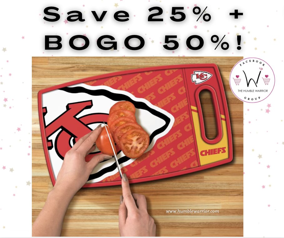 YouTheFan NFL Kansas City Chiefs Logo Series Cutting Board