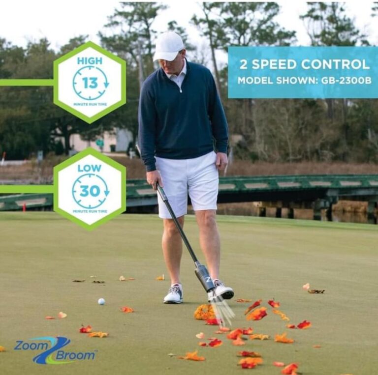 ZoomBroom Golf Breeze – Lightweight Cordless Stick Blower for The Golf Course