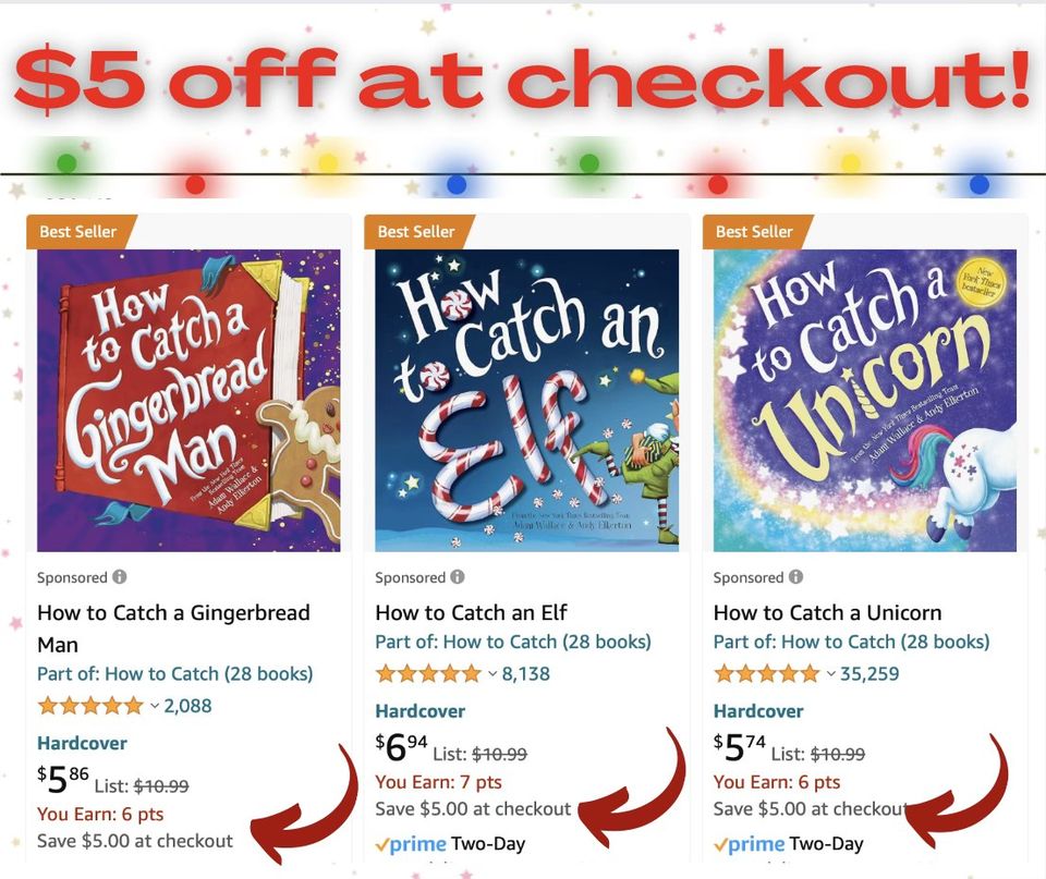 LOOK! Three titles have an additional off at checkout!