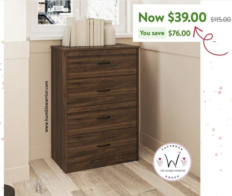 Mainstays Classic 4 Drawer Dresser