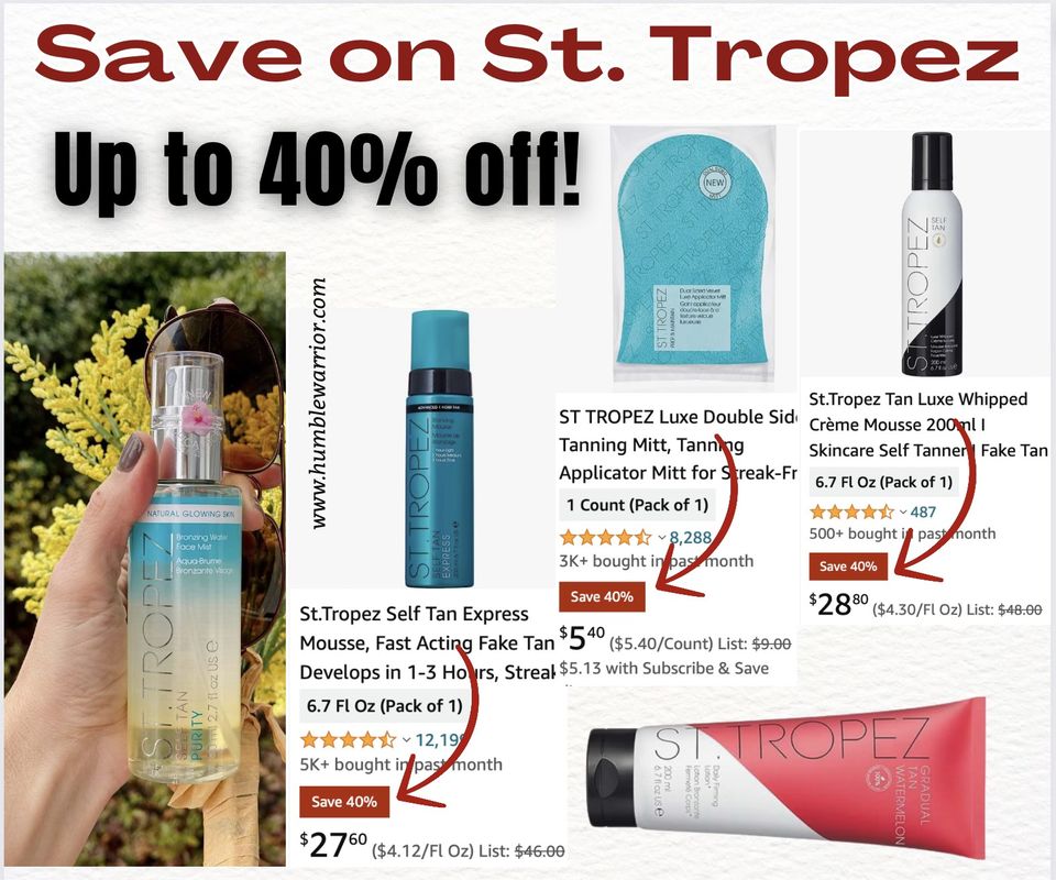 St. Tropez self tanning items are up to today